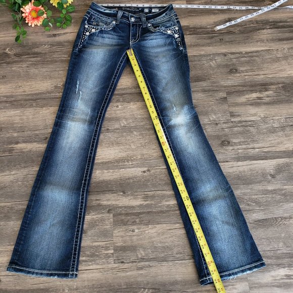 Miss Me | Square Rhinestone Bootcut Jeans - Picture 3 of 7